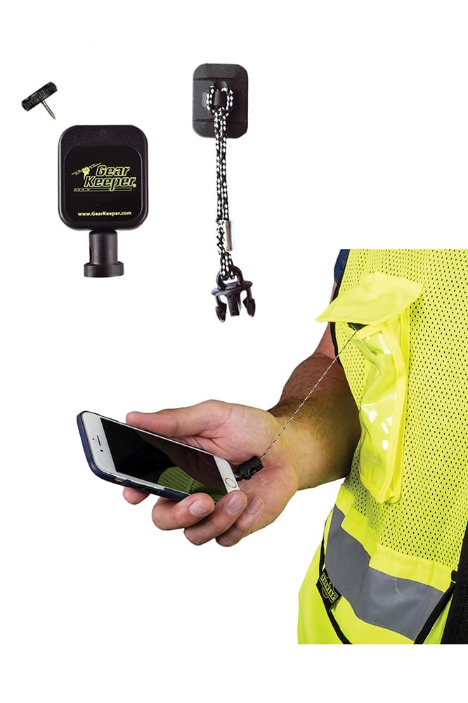 Smart Phone Tether - Retractable - Vest Mounted » Gear Keeper Retractors by  Hammerhead Industries